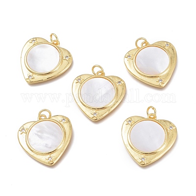 Латунные микропаве прозрачные подвески с фианитом ZIRC-Q023-16G-1