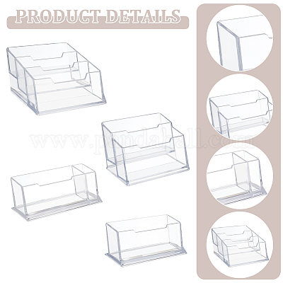 4шт. 4 стиля акриловый держатель для визиток ODIS-WR0001-08-1