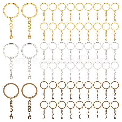 15 шт. 3 цвета железные брелоки для ключей KEYC-PH01509-1
