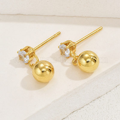 Элегантные и универсальные круглые серьги-гвоздики из нержавеющей стали 201 QQ2753-1