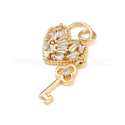Латунные микро проложить кубического циркония подвески KK-F919-14G-1