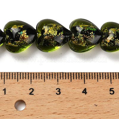 Нити стеклянных бусин из дихроичной фольги ручной работы DICH-U001-03H-1