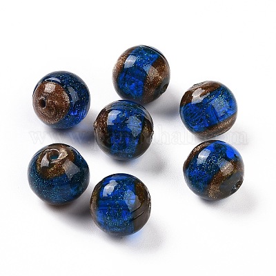 Бусины ручной работы бусины золотого песка LAMP-C004-02D-1