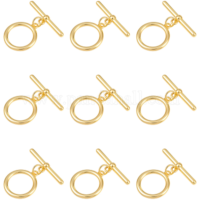 15 комплект латунных застежек-тоглов KK-BBC0021-11-1