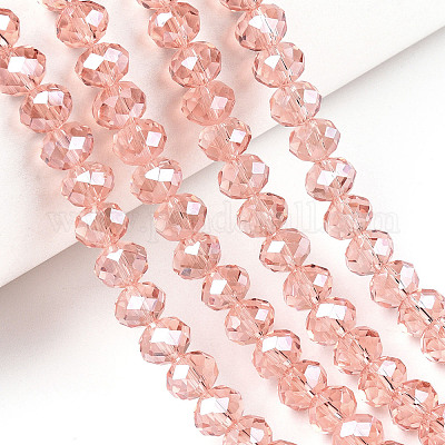 Стеклянные бусины с гальваническим покрытием  EGLA-A034-T3mm-A34-1