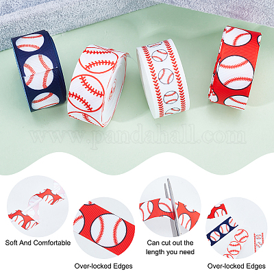 Shop PH PandaHall 20 Yards Baseball Ribbons 4 Styles 7/8“ Sports