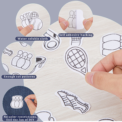 Эскиз рисунка на флизелиновой основе для вышивания DIY-WH0538-005-1