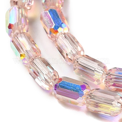 Стеклянные бусины с гальваническим покрытием  EGLA-D031-01-08-1