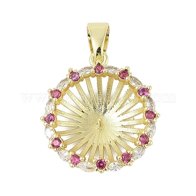 Латунные микро-паве прозрачные кубические цирконии европейские подвески-шармы KK-k297-53G-1