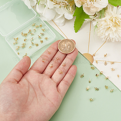 60 шт. 3 стиля латунных штифтов-ушей KK-UN0002-49-1