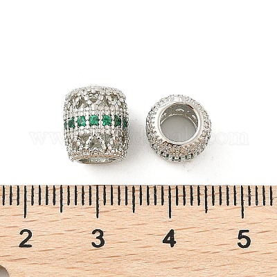 Латунные микро проложить Цирконий Европейский бисером KK-P297-05P-1