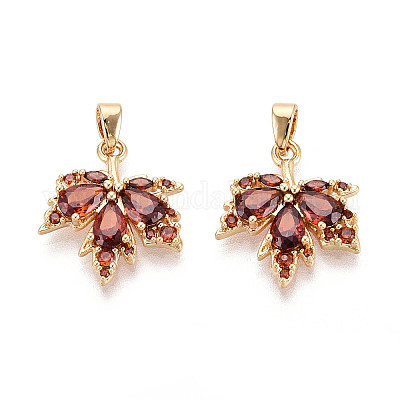 Латунные микро проложить кубического циркония подвески KK-CJC0015-19G-03-1