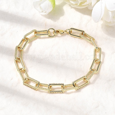 Браслеты из латунной цепочки для женщин BJEW-H630-06G-1