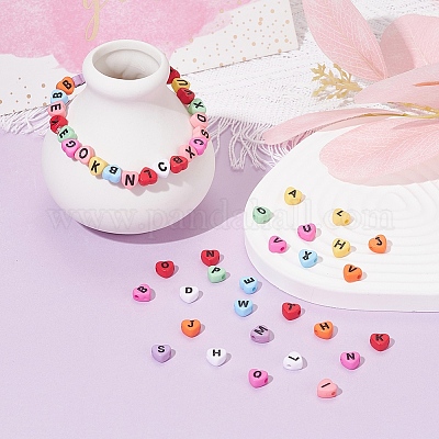 500шт 10 цвета непрозрачные акриловые эмалевые бусины MACR-YW0001-48-1