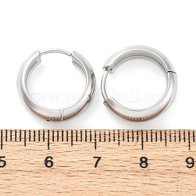 Серьги-кольца из хирургической нержавеющей стали 316 для женщин EJEW-G429-01B-P-1