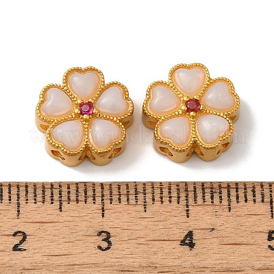 Стойки обшивки латунь кубического циркония бусы KK-K381-09MG-1