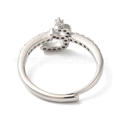 Стойка с покрытием из латуни с кубическим цирконием и арабскими буквами RJEW-S407-10P-06-1