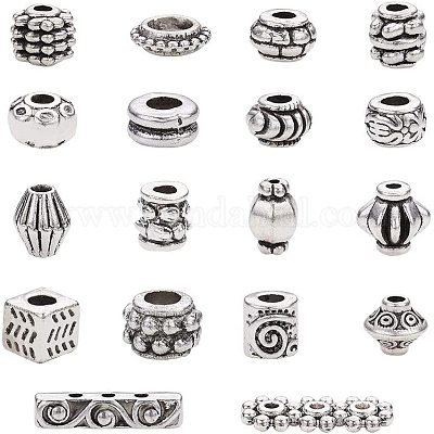 Wholesale PH PandaHall 360pcs 18 Style Spacer Beads Jewelry Bead Charm  Spacers Tibetan Alloy Metal Spacers for Jewelry Making DIY Bracelets  Necklace Craft 