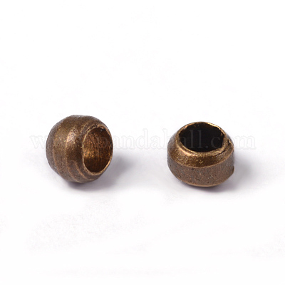 Латунь обжимной конечных бусы X-E002-NFAB-1
