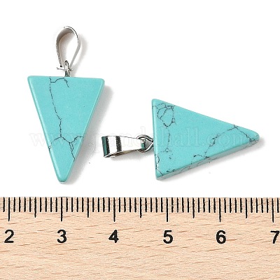 Синтетические бирюзовые подвески G-B127-04P-03-1