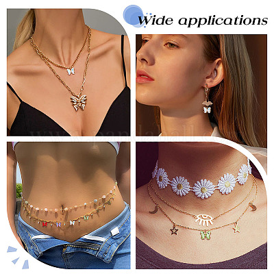 32 шт. 8-х цветные подвески из сплава стекла FIND-ME0001-95-1