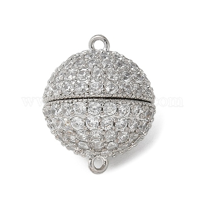 Латунные микро проложить кубического циркония магнитные застежки KK-U052-15P-1