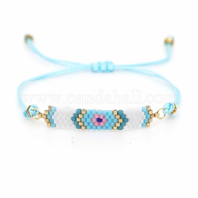 Браслет из стеклянных бусин BJEW-A121-52-1