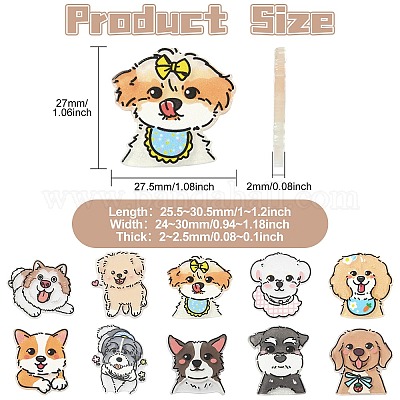 20шт 10 вида акриловых кабошонов&nbsp;SACR-CJ0001-87-1