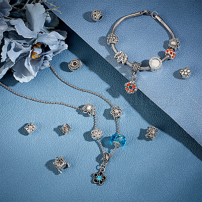 120 шт. 20 стиля тибетского стиля сплава европейские бусины эмалированные оправы TIBE-PH0002-01-1