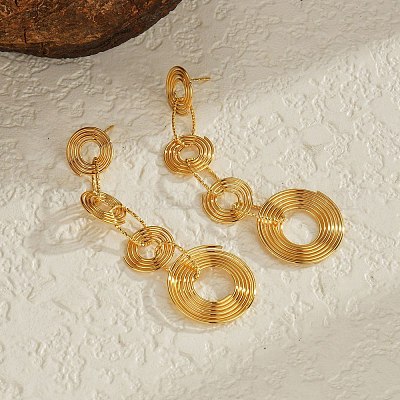 Серьги-гвоздики из нержавеющей стали 304 EJEW-P289-04G-1