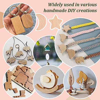 20 шт. 2 вида необработанных деревянных чипсов WOOD-OC0003-99-1