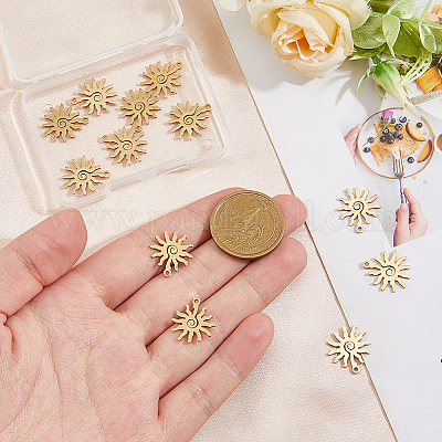 12 шт. ионное покрытие (IP) 316L хирургическая нержавеющая сталь подвески FIND-DC0006-37-1