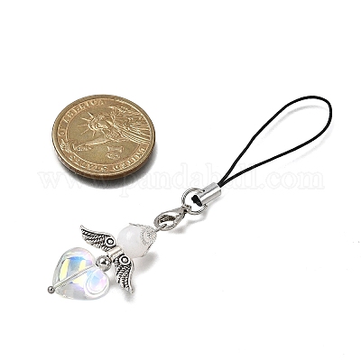 3 шт. подвесные украшения в виде ангела из стекла и акрила HJEW-JM04085-1