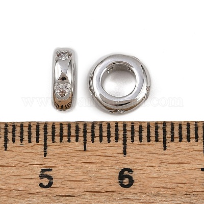 Латунные микро проложить Цирконий Европейский бисером KK-B150-24P-1