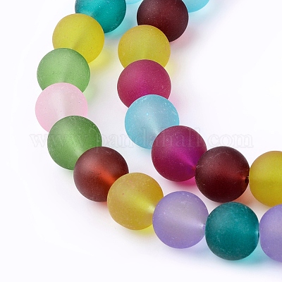 Матовые стеклянные бусины FGLA-MSMC001-02-1