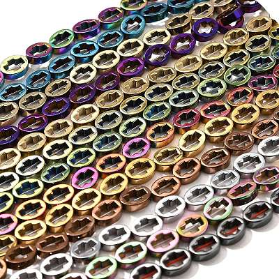 Гальванические нити из синтетических немагнитных гематитовых бусин G-L613-Z01-01-1