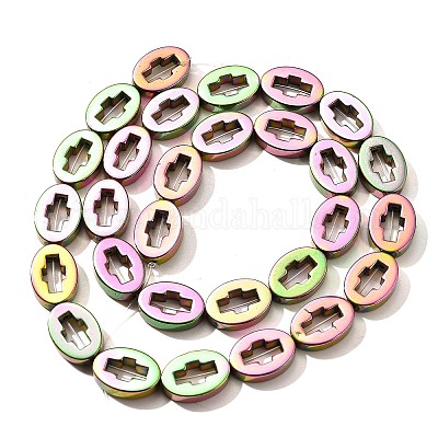 Гальванические нити из синтетических немагнитных гематитовых бусин G-L613-Z01-03J-1