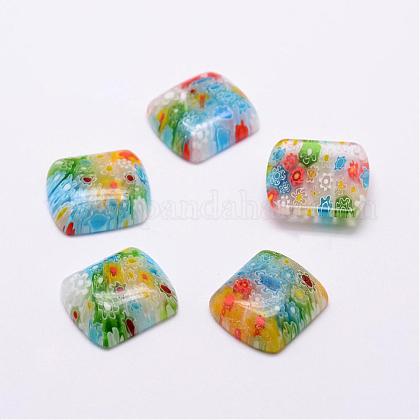 Handgefertigte Millefiori Glas Cabochons LAMP-G121-26-1