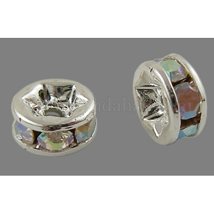 Grade A Rhinestone Spacer Beads X-RSB034NF-02-1
