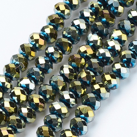 Chapelets de perles en verre électroplaqué EGLA-R080-6mm-05-1