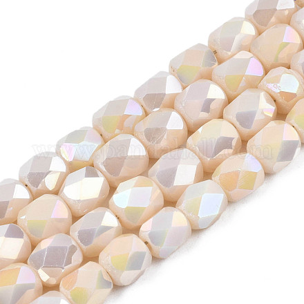 Electroplate Glass Beads Strands EGLA-N002-13-A11-1