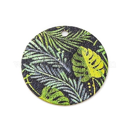 Геометрические сплав листовой печатный кулон серьги аксессуары PALLOY-E139-01G-10-1