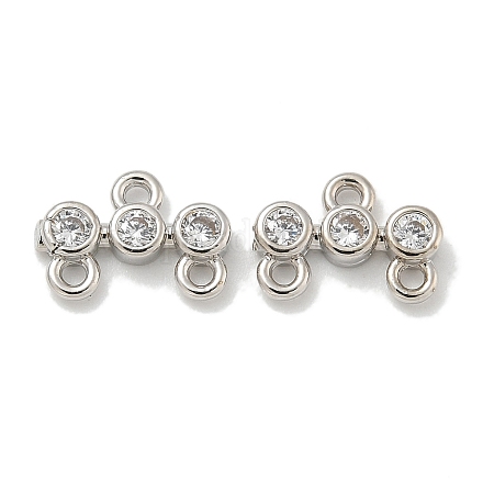 Стойка покрытие латунь прозрачный кубический цирконий тройной плоский круглый люстра компонент соединения KK-L224-091P-1