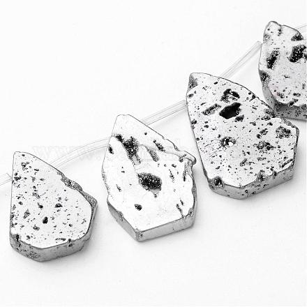 Chapelets de perles de cristal de quartz naturel électrolytique G-P149-07E-1