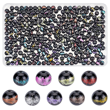 297шт 9 цвета стеклянные бусины GLAA-PH0003-30-1