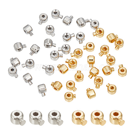 arricraft 40 Pcs Brass Crimp Beads KK-AR0003-27-1