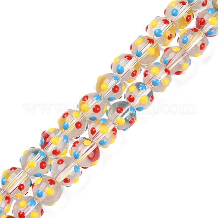 Chapelets de perles vernissées manuelles LAMP-F032-03B-1