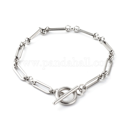 Bracelets de chaîne figaro en 304 acier inoxydable BJEW-JB06446-1