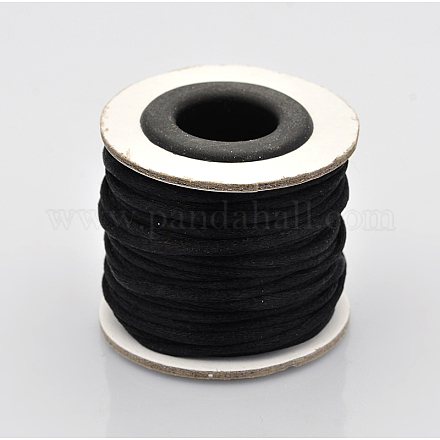 Cordons fil de nylon tressé rond de fabrication de noeuds chinois de macrame rattail X-NWIR-O001-A-05-1