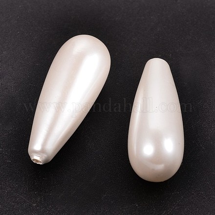 Teardrop Half Drilled Shell Pearl Beads BSHE-N003-15-1